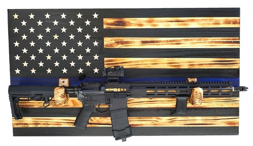 Wooden rustic american flag - wooden,
