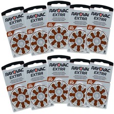80 x Rayovac AC312 ZA312 BROWN Hearing Aid Batteries 312 312au PR41 V312 DA312