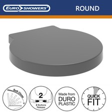 Grey Round Toilet Seat Soft