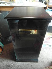 VINTAGE PIONEER HIFI/STEREO CABINET, GLASS DOOR, ON 4 WHEELS,EASILY MOVEABLE-VG