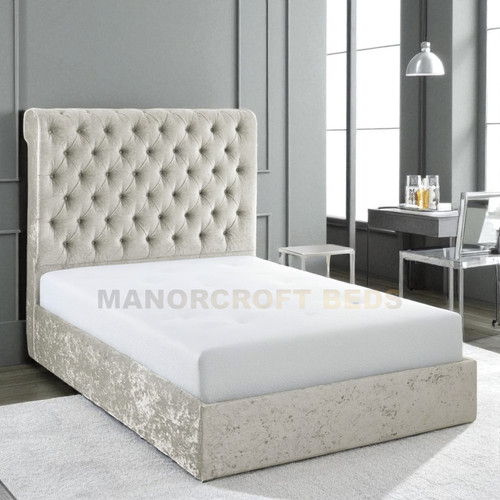 Plain sleigh bed frame plush - sleigh,