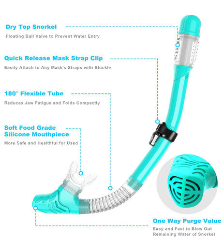 Zipoute snorkel dry top - snorkel,