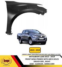 MITSUBISHI L200 2015-2019 FRONT WING PRIMED WITH ARCH HOLES DRIVER SIDE RIGHT