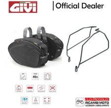 T213 + EA100 Givi Pair Side Bags + Brackets Honda XL 650 Transalp 2000 2001