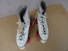 Vintage SURE-GRIP SUPER X 4L White Leather Roller Skates Euro 38 5/6