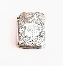 Superb Heavy Chester Silver Vesta Case - William Harrison Walter - VGC - 29 gm