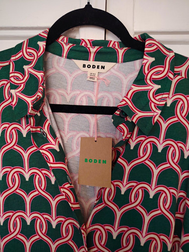 Boden green pink geometric - green/pink,
