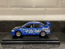 Rare 1/18 Fast and Furious Mitsubishi Lancer Evolution vii Tuner Ertl model