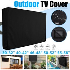 30-58" Dustproof Waterproof TV Cover Outdoor Patio Flat Television Protector UK