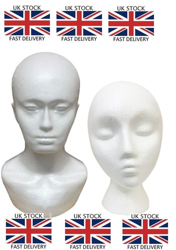 Polystyrene wig head with - polystyrene,