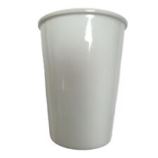 6 X Plastic Melamine  White  Tumbler Glass Beaker Cup Camping Picnic Heavy Duty