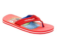 BOYS RED URBAN BEACH FLAT CASUAL SUMMER FLIP FLOP SANDALS JUNIOR UK SIZE 13-5
