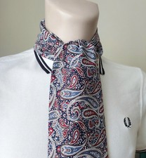 SKINNY BURGUNDY & NAVY PAISLEY