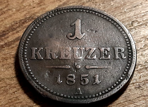 Old copper coin 1851 - 1851, a
