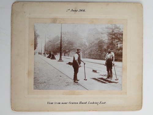 Workmen tram track - workmen,