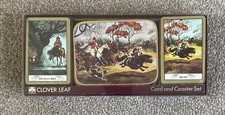 Vintage Clover leaf coasters & two packs of playing cards Norman Thelwell 