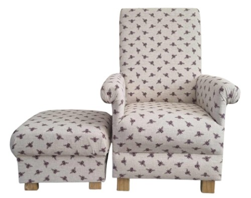 Fryetts bees natural - natural, fabric