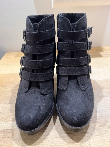 Faith black suedette zipped - faith,