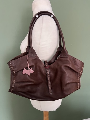 Radley brown leather pleated - brown,