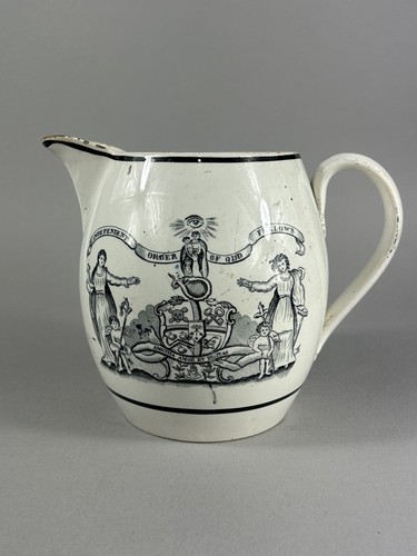 Antique oddfellows creamware - antique,