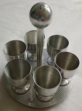 Egg Cups X6 And Stand In White