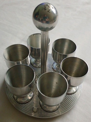 Egg cups and stand - x6,
