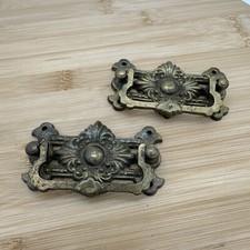 Lot of 2 Vintage Brass Drawer