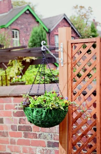 Metal hanging basket brackets - hanging,