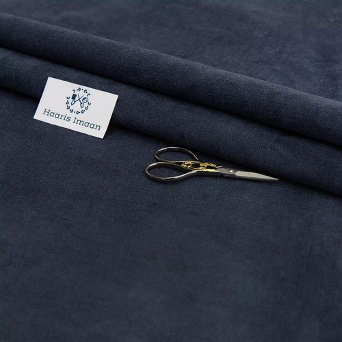 Navy velvet feel upholstery - velvet,