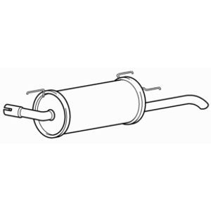 Rear exhaust silencer back - exhaust,