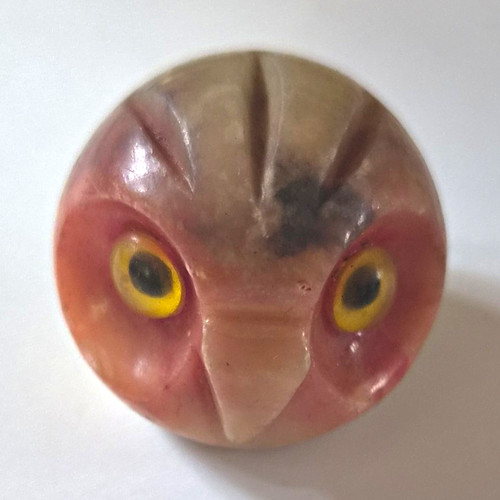 Ceramic pottery owl - owl, head