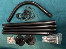 BNIB TANXIH black shower curtain rod curved  CG BA9