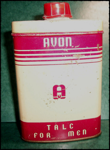 Vintage avon old - logo, talc