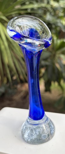 Vintage swedish art glass vase - swedish,