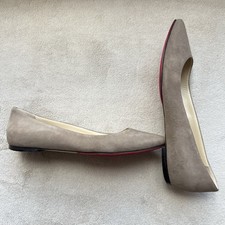 Jimmy Choo Taupe Suede Ballet Flats Women EU 35.5 US 5 Casual Classic Career