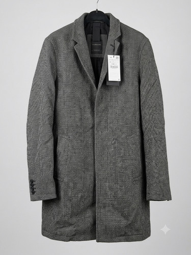 Zara man men grey tweed - zara, wool