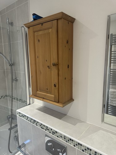 Wall mounted wooden bathroom - wooden,