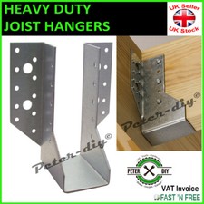 JOIST HANGERS Heavy Duty Face Fix Hanger Timber Galvanised 2mm Steel 38 Sizes