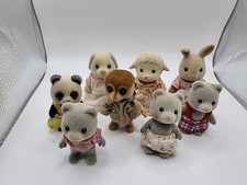 Sylvanian Families 8 Figure Bundle Rabbit Meerkat Bear Sheep