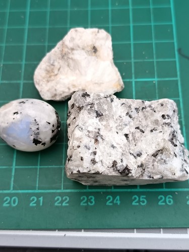 Rainbow moonstone crystals - moonstone,