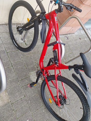Red mountain bike - bike, –