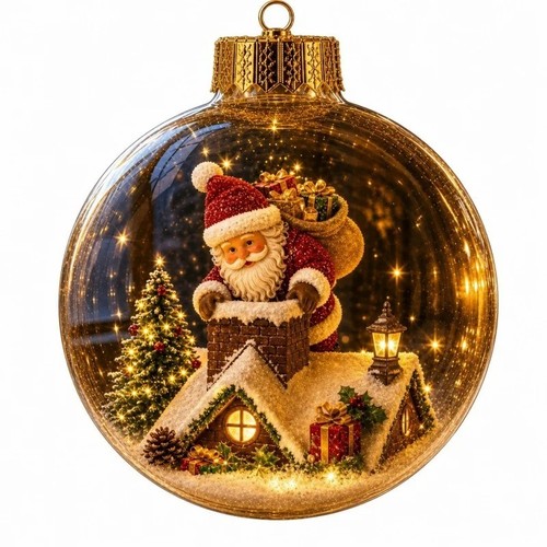 10cm clear christmas bauble - 10cm,