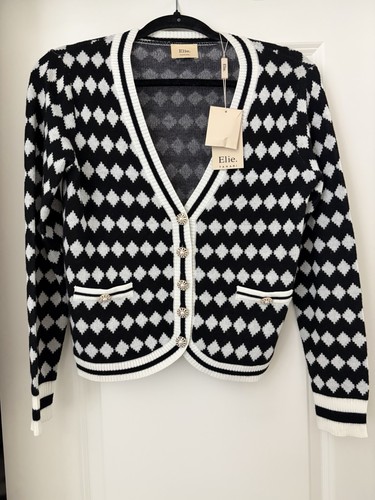 Elie tahari argyle - argyle, sleeve