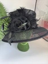 Ladies Black Straw Hat With