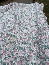 Vintage Large Pretty Bedspread Quilted Throw By Dorma Roses  Shabby Chic Reverse