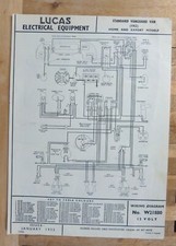 Original LUCAS Standard Vanguard Van Wiring Diagram 1952 W21880