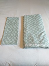 John Lewis King size duvet cover set 100% cotton Mint/sage green