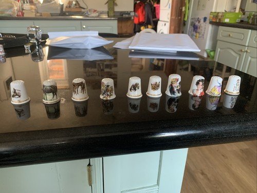 Bone china thimbles 10 - bone,