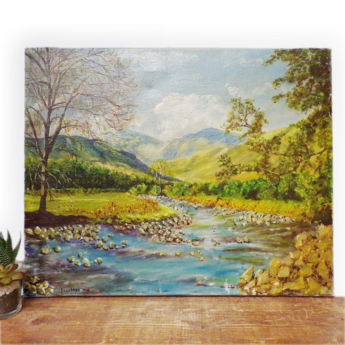 Lake district oil painting - lake,