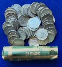 50 Roosevelt Dimes Junk Silver